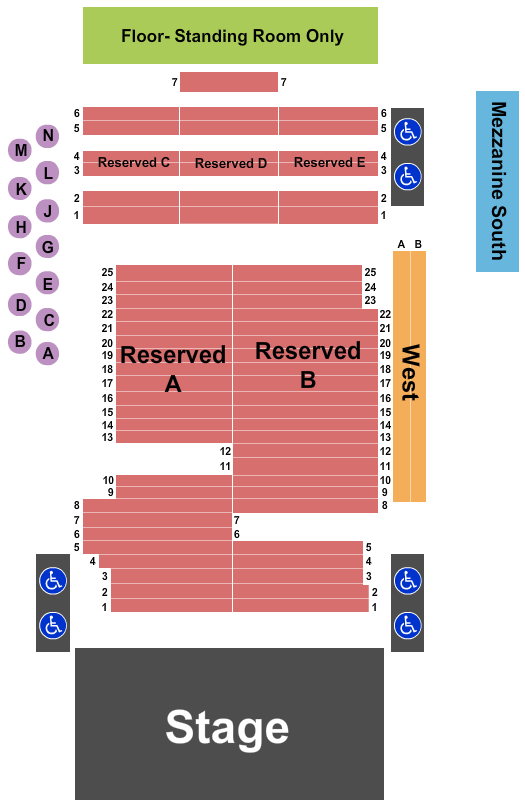 Bandimere Seating Chart
