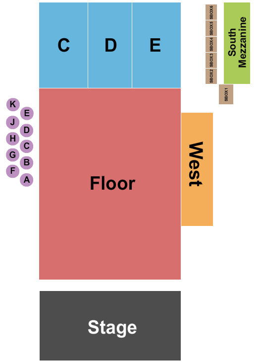 seating chart for Fillmore Auditorium - Colorado - Endstage 3 - eventticketscenter.com