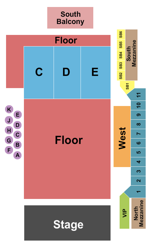 Fillmore Auditorium - Colorado Endstage GA Floor 2 Seating Chart