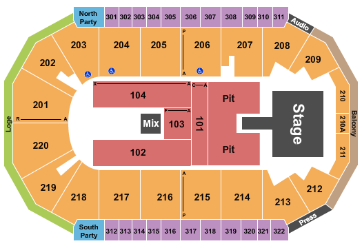 Findlay Toyota Center Brantley Gilbert Seating Chart