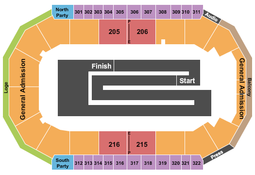 Findlay Toyota Center Enduro X Extreme Seating Chart