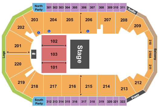 Findlay Toyota Center Half House Seating Chart