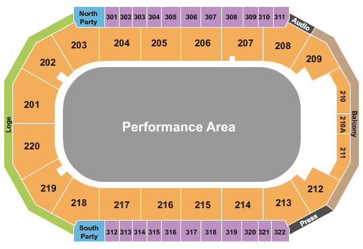 Findlay Toyota Center Seating Map