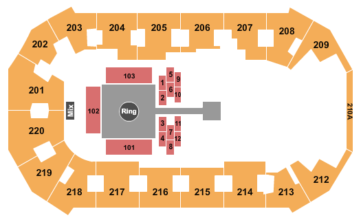 Findlay Toyota Center WFF MMA 41 Seating Chart
