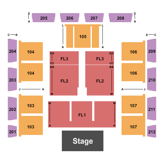 Firelake Casino End Stage 2 Seating Chart