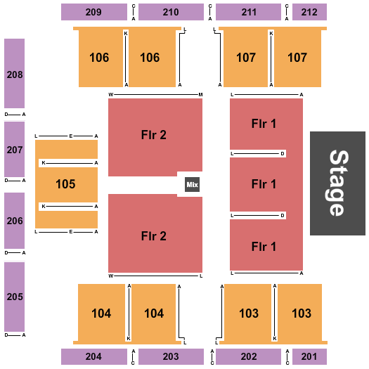 FireLake Arena Endstage-3 Seating Chart