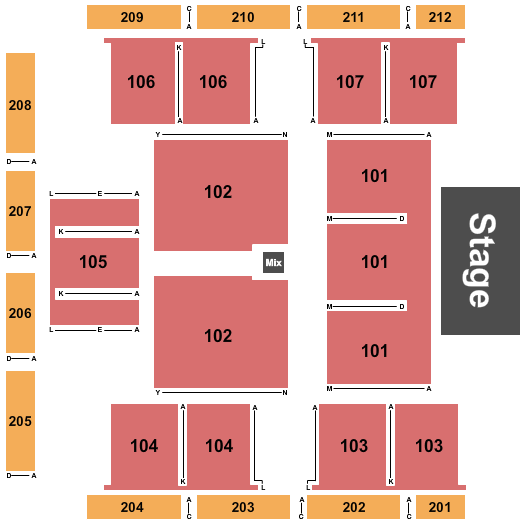 FireLake Arena Staind Seating Chart