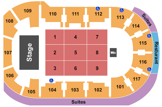 LECOM Events Center Disney Jr. Seating Chart