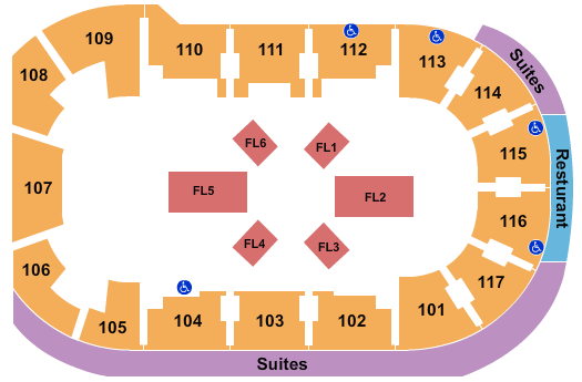 LECOM Events Center MMA Seating Chart