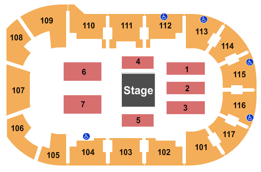 LECOM Events Center WWE Seating Chart