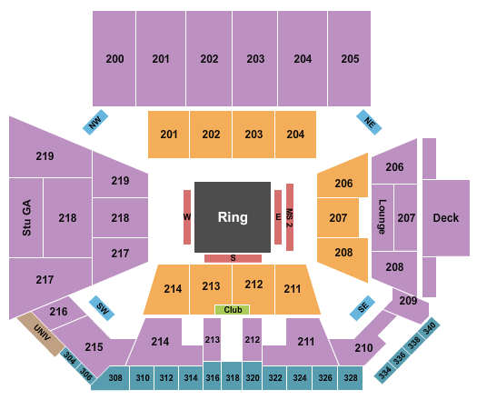 Seatmap for first bank and trust arena