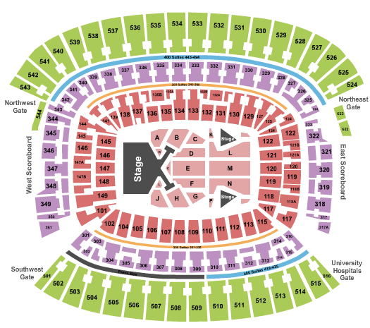 Cleveland Browns Stadium Taylor Swift Seating Chart