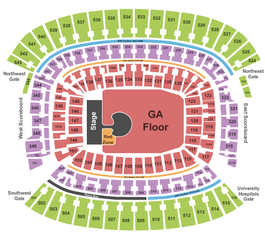 Cleveland Browns Stadium U2 Seating Chart
