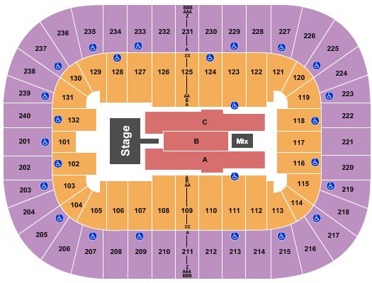 First Horizon Coliseum At Greensboro Complex Seating Map
