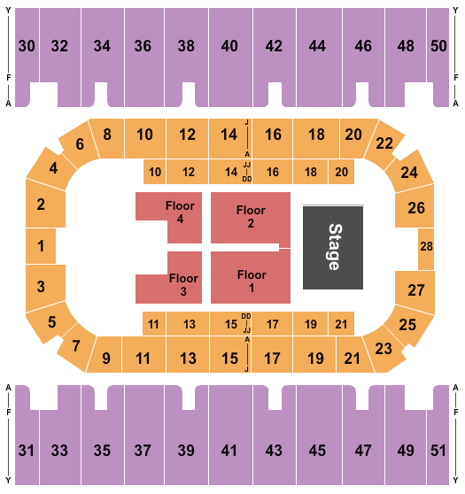 First Interstate Arena Endstage 5 Seating Chart