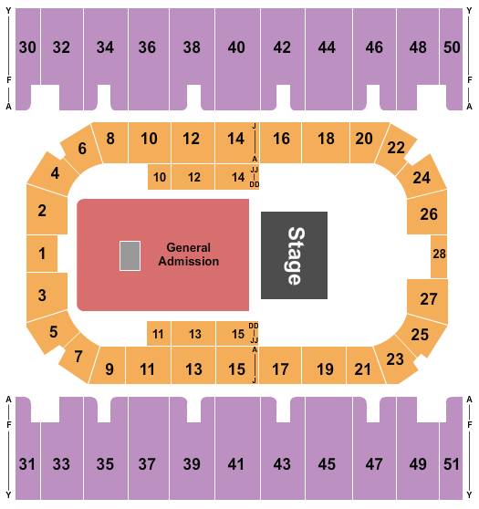 First Interstate Arena Endstage GA Floor 2 Seating Chart