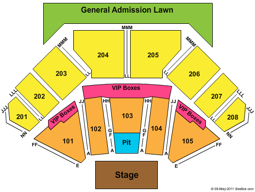 Credit Union 1 Amphitheatre Rascal Flatts Seating Chart