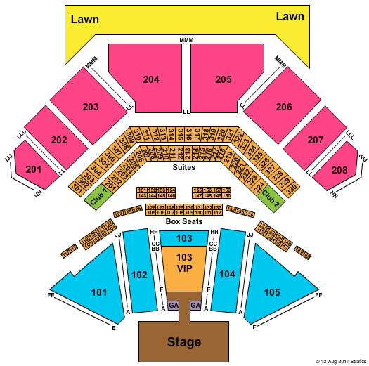 Credit Union 1 Amphitheatre Toby Keith Seating Chart