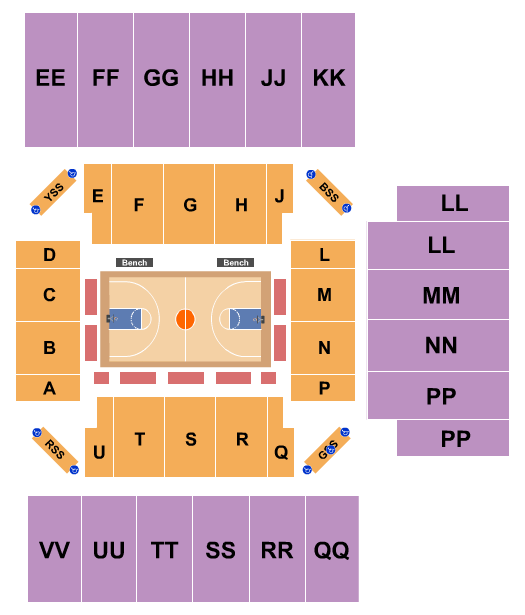 First National Bank Arena Basketball - Globetrotters Seating Chart