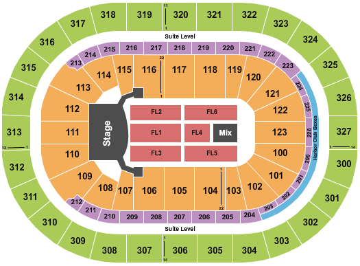 KeyBank Center Celine Dion 2019 Seating Chart