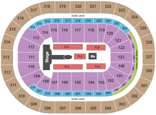 KeyBank Center Coldplay Seating Chart