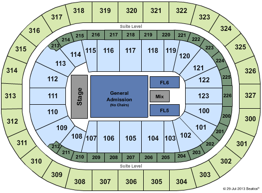 KeyBank Center Pearl Jam Seating Chart