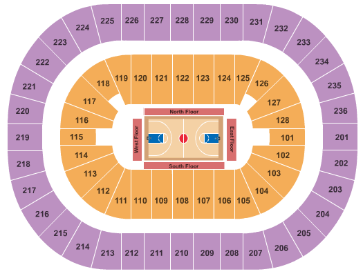 FirstOntario Centre Basketball Seating Chart