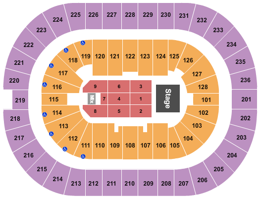 FirstOntario Centre Concert East Endstage 3 Seating Chart