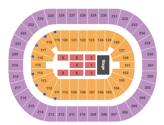 FirstOntario Centre Concert East End Stage Seating Chart