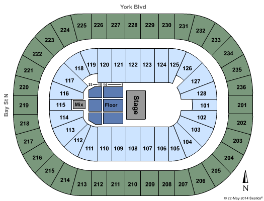 FirstOntario Centre Half House Lower Seating Chart