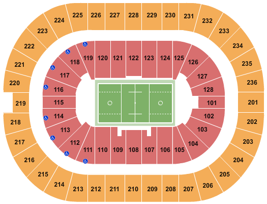 FirstOntario Centre Lacrosse 2023 Seating Chart