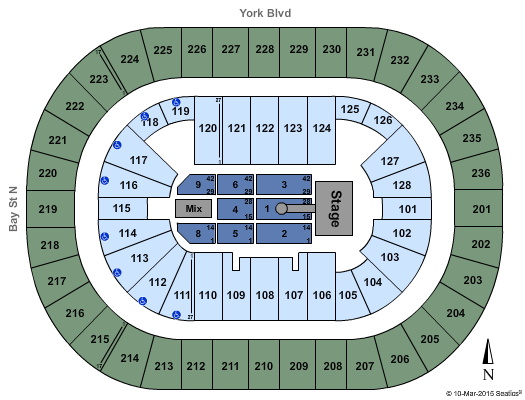 FirstOntario Centre Shania Twain Seating Chart