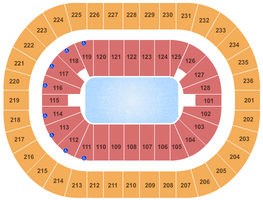 FirstOntario Centre Skating - Open Floor Seating Chart