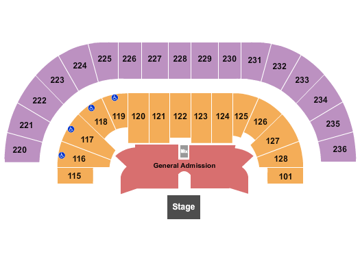 FirstOntario Centre Theatre Setup - GA Floor Seating Chart