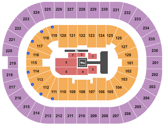 FirstOntario Centre Wrestling Seating Chart