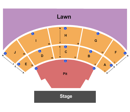 First Security Amphitheater (formerly Riverfest Amphitheatre) Seating Chart