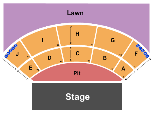 First Security Amphitheater (formerly Riverfest Amphitheatre) Seating Chart