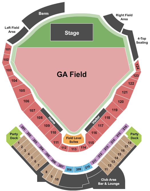 First Horizon Park Endstage GA Field Seating Chart