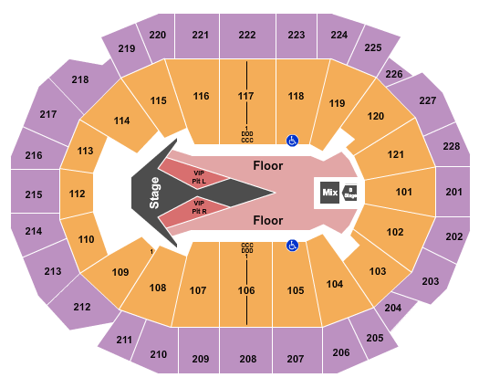 seating chart for Fiserv Forum - Carrie Underwood-2 - eventticketscenter.com