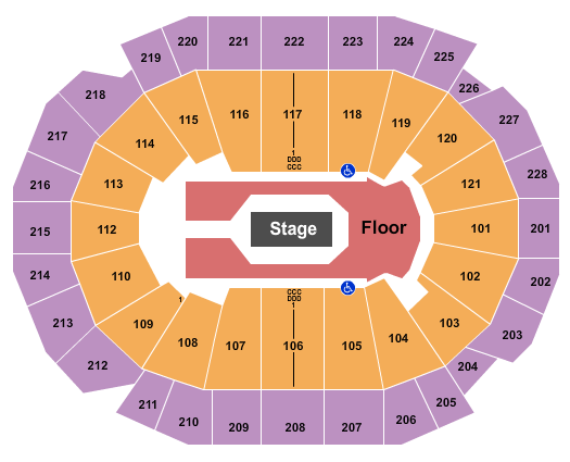 Fiserv Forum Center Stage GA Floor Seating Chart