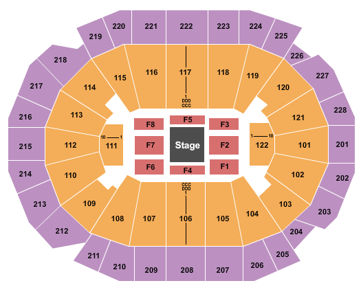 Fiserv Forum End Stage Seating Chart