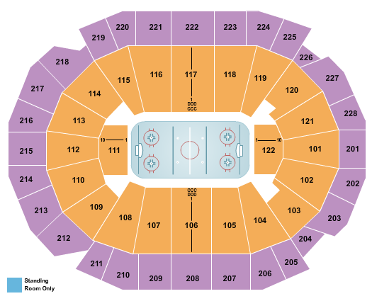 seating chart for Fiserv Forum - Hockey - eventticketscenter.com