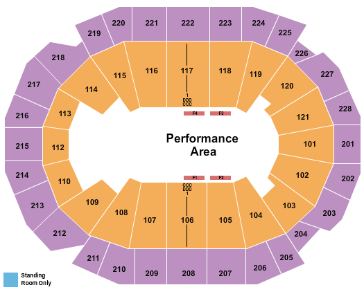 seating chart for Fiserv Forum - Jurassic World - eventticketscenter.com