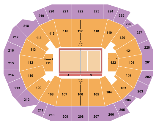 Fiserv Forum Volleyball Seating Chart