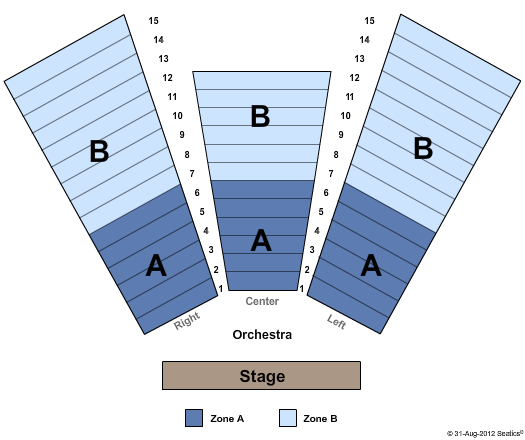 Fisher Theater - IA Standard Seating Chart