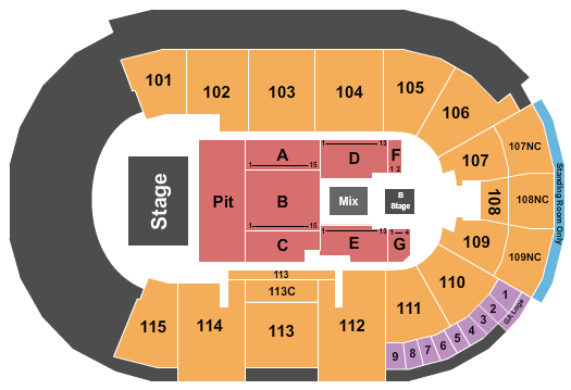 Fishers Event Center Forrest Frank Seating Chart