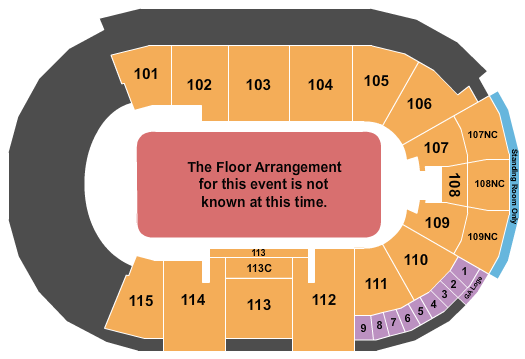 Fishers Event Center Generic Floor Seating Chart