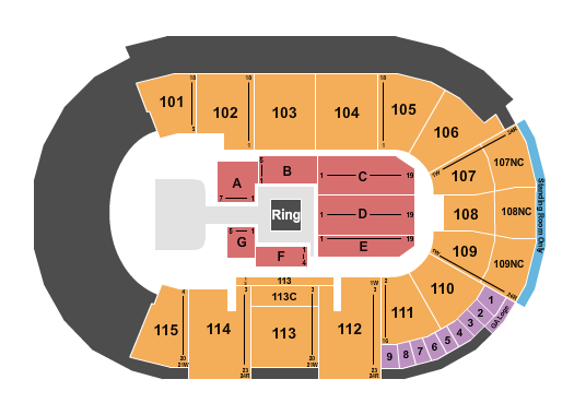 Fishers Event Center Wrestling Seating Chart