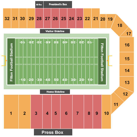 Fitton Football Stadium Football Seating Chart