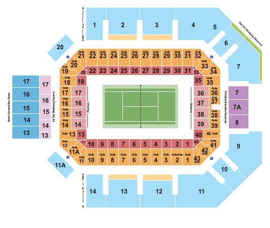 Fitzgerald Tennis Center Tennis Seating Chart